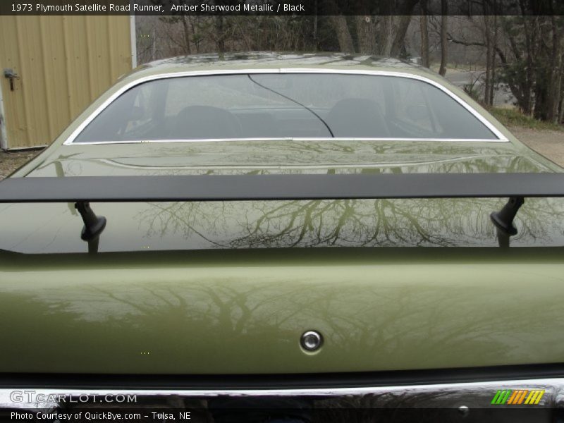 Amber Sherwood Metallic / Black 1973 Plymouth Satellite Road Runner