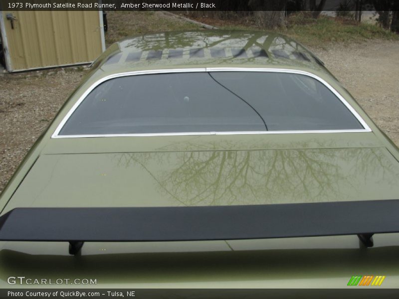 Amber Sherwood Metallic / Black 1973 Plymouth Satellite Road Runner