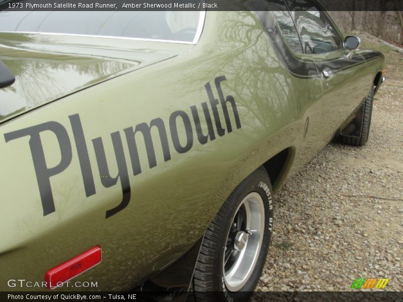 Amber Sherwood Metallic / Black 1973 Plymouth Satellite Road Runner