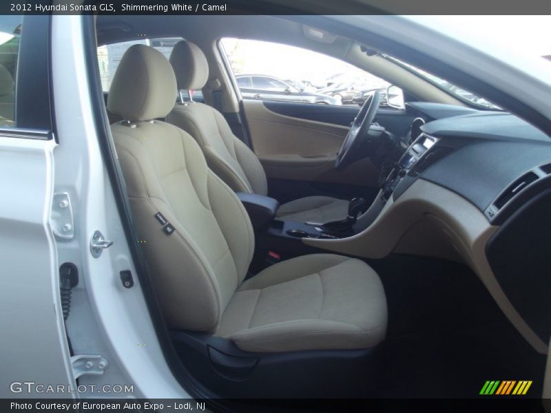 Shimmering White / Camel 2012 Hyundai Sonata GLS
