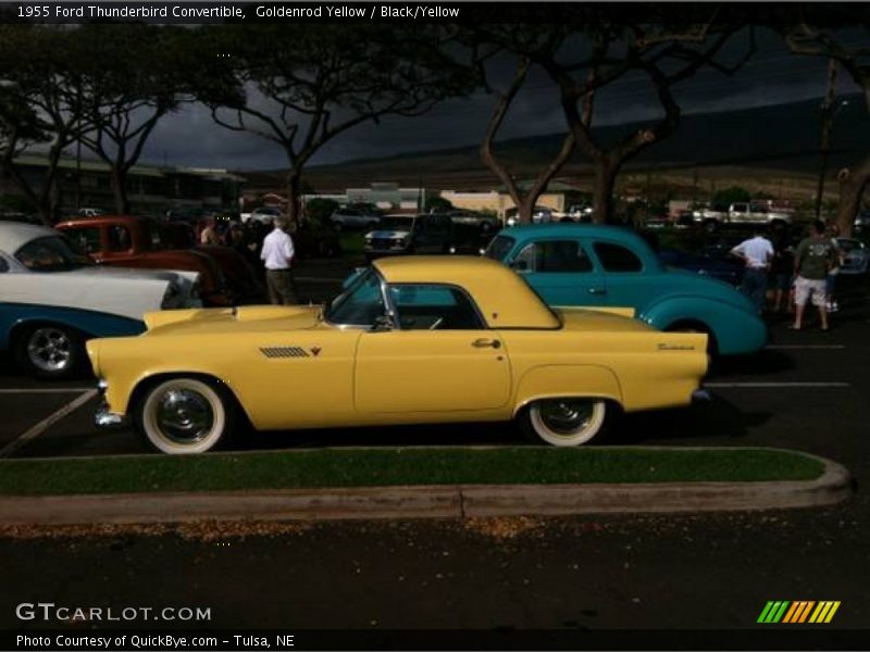 Goldenrod Yellow / Black/Yellow 1955 Ford Thunderbird Convertible
