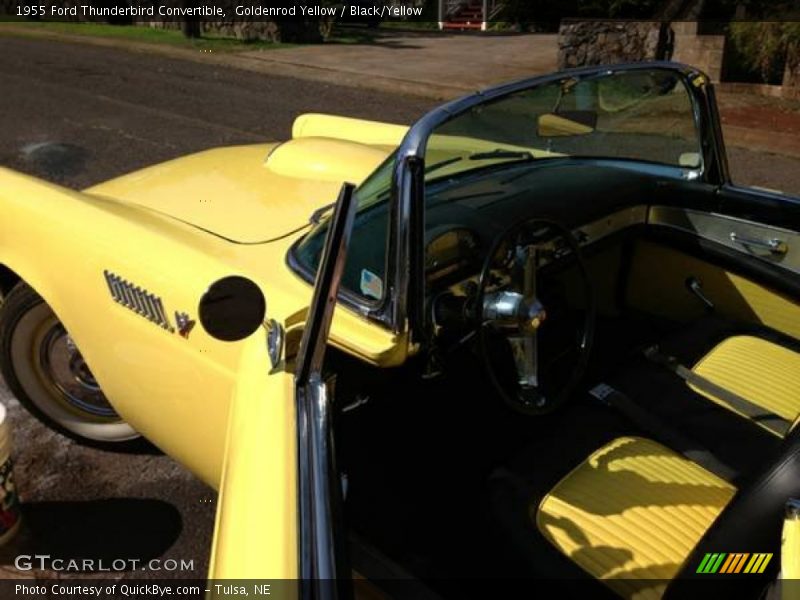 Goldenrod Yellow / Black/Yellow 1955 Ford Thunderbird Convertible