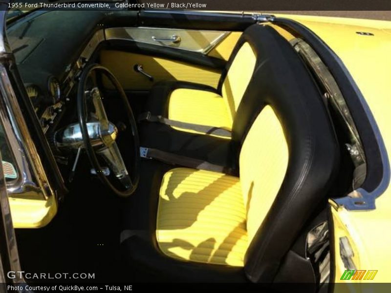 Goldenrod Yellow / Black/Yellow 1955 Ford Thunderbird Convertible