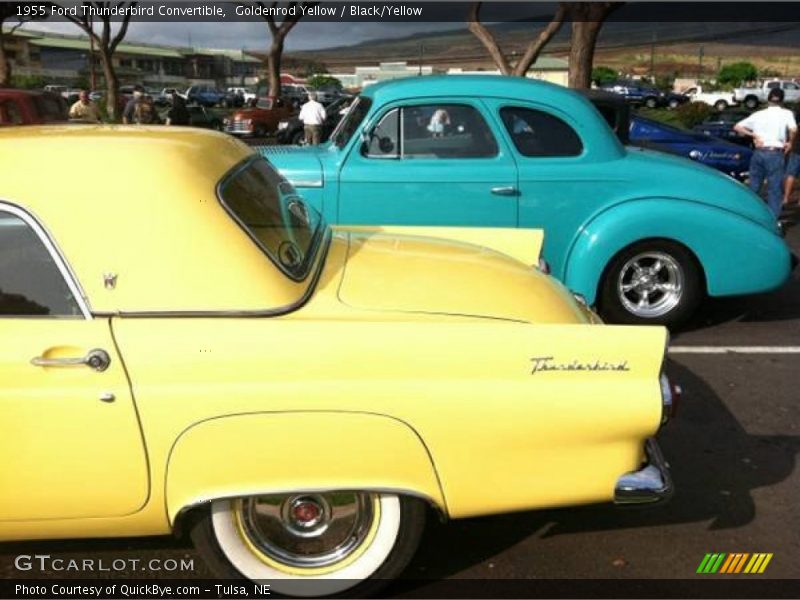 Goldenrod Yellow / Black/Yellow 1955 Ford Thunderbird Convertible