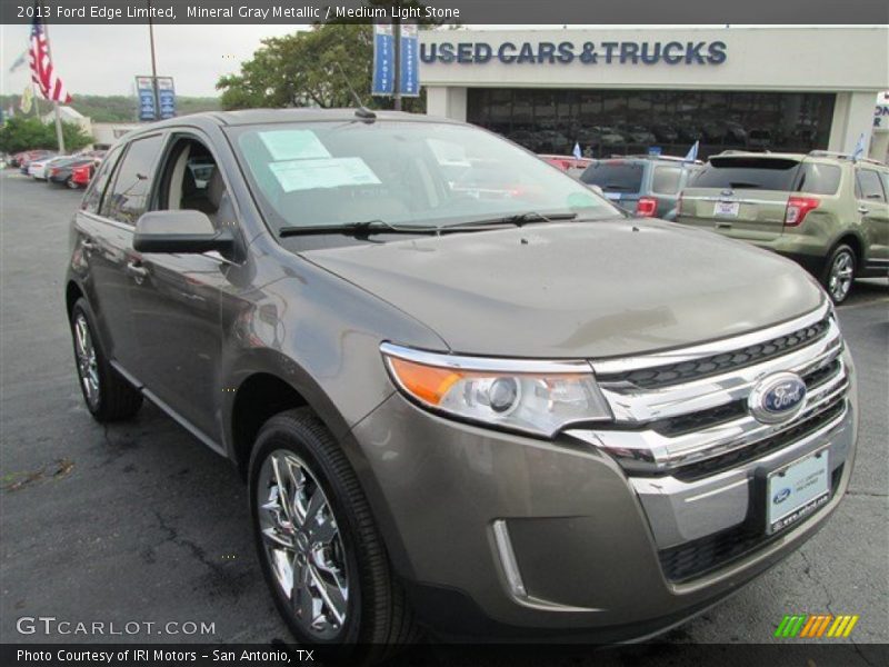 Mineral Gray Metallic / Medium Light Stone 2013 Ford Edge Limited