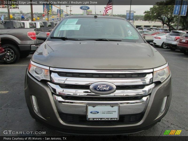 Mineral Gray Metallic / Medium Light Stone 2013 Ford Edge Limited