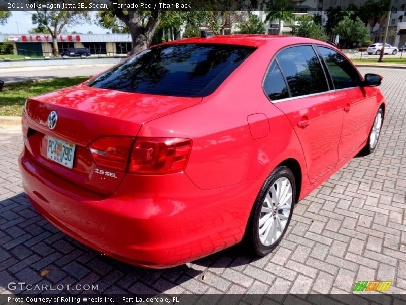 Tornado Red / Titan Black 2011 Volkswagen Jetta SEL Sedan