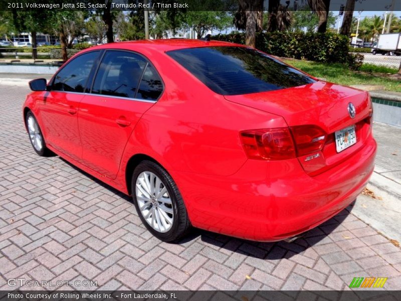 Tornado Red / Titan Black 2011 Volkswagen Jetta SEL Sedan