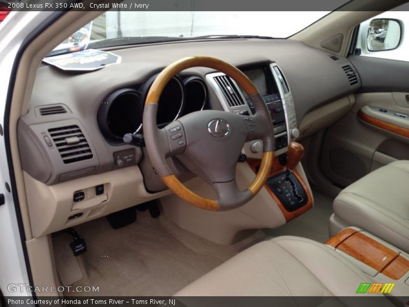 Crystal White / Ivory 2008 Lexus RX 350 AWD