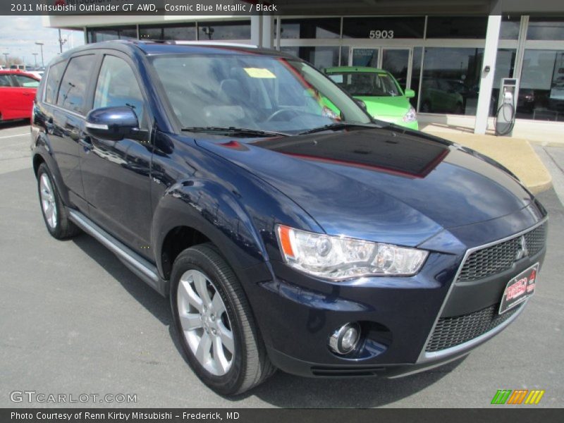 Cosmic Blue Metallic / Black 2011 Mitsubishi Outlander GT AWD