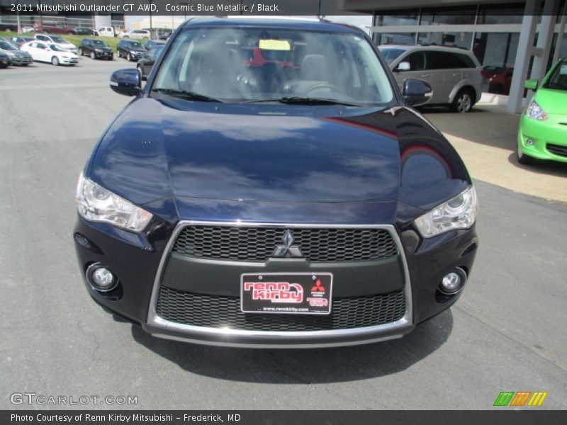 Cosmic Blue Metallic / Black 2011 Mitsubishi Outlander GT AWD