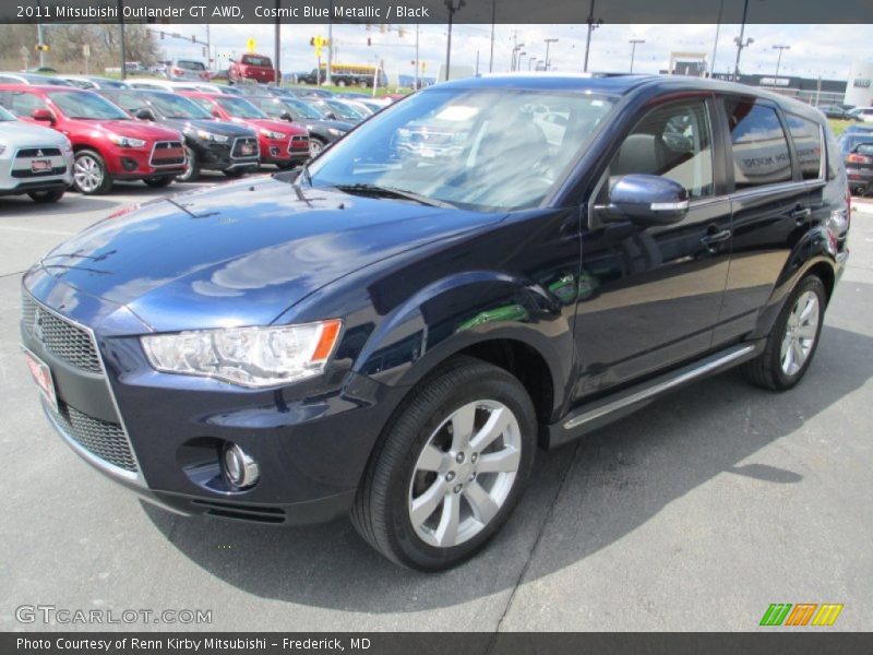 Cosmic Blue Metallic / Black 2011 Mitsubishi Outlander GT AWD