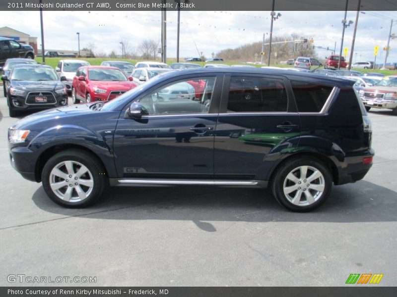 Cosmic Blue Metallic / Black 2011 Mitsubishi Outlander GT AWD
