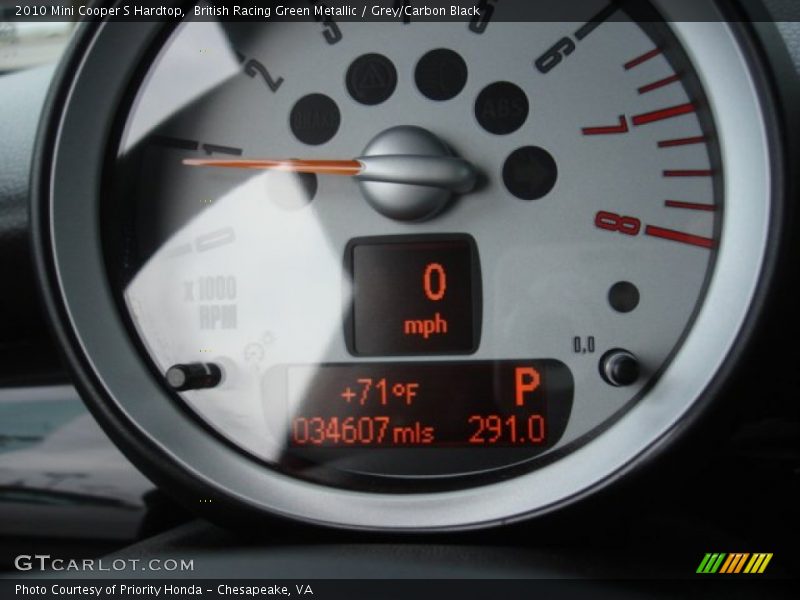British Racing Green Metallic / Grey/Carbon Black 2010 Mini Cooper S Hardtop