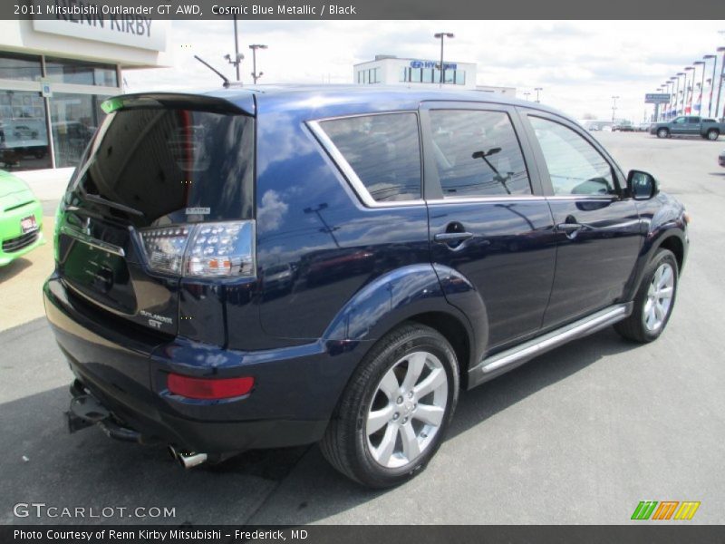 Cosmic Blue Metallic / Black 2011 Mitsubishi Outlander GT AWD