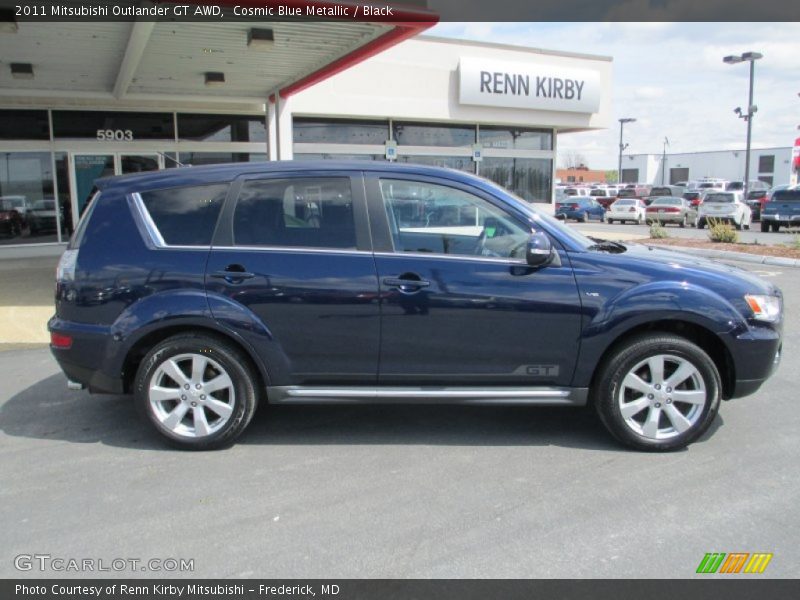 Cosmic Blue Metallic / Black 2011 Mitsubishi Outlander GT AWD