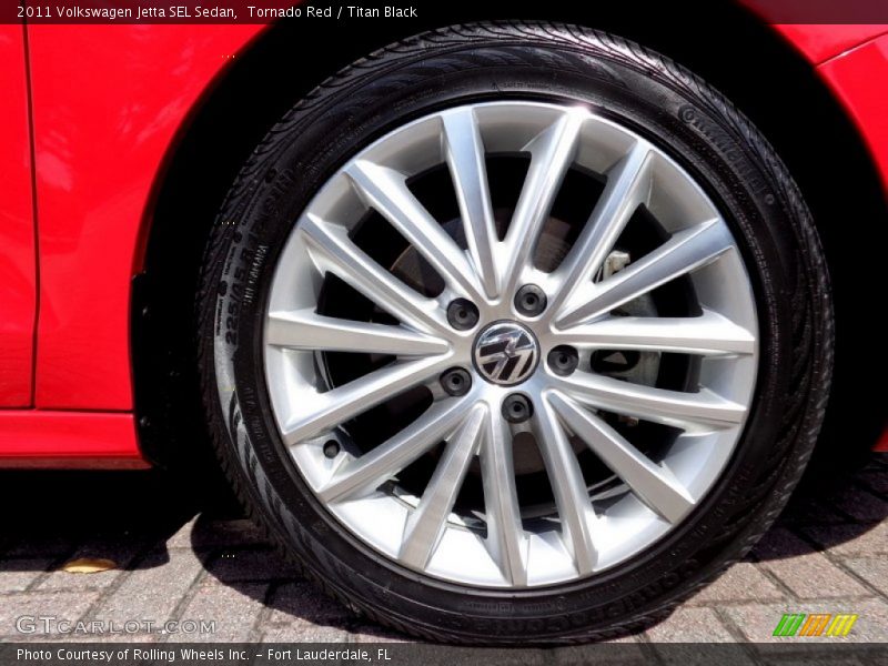 Tornado Red / Titan Black 2011 Volkswagen Jetta SEL Sedan