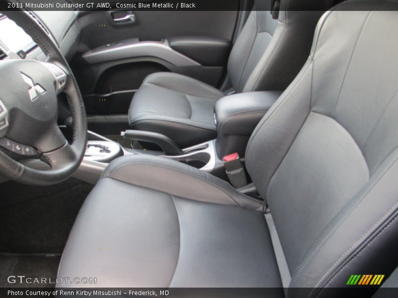 Cosmic Blue Metallic / Black 2011 Mitsubishi Outlander GT AWD
