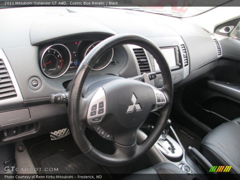 Cosmic Blue Metallic / Black 2011 Mitsubishi Outlander GT AWD