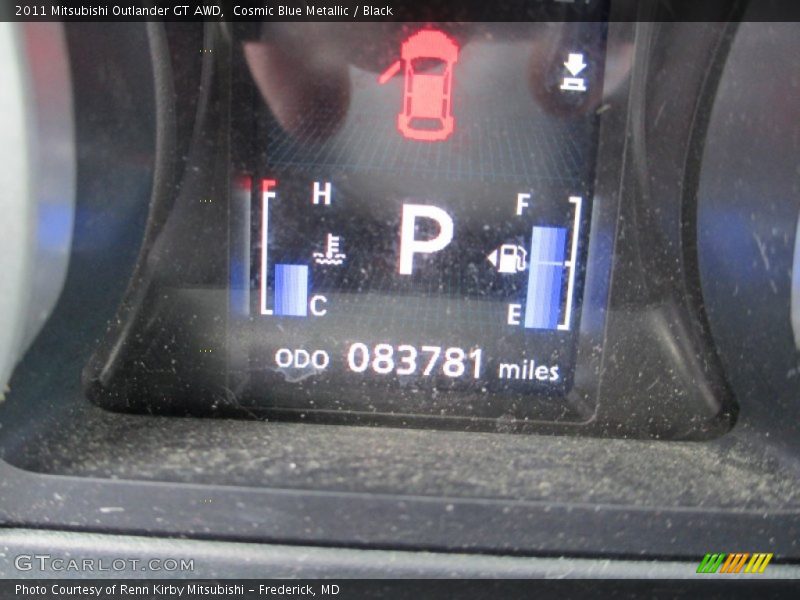 Cosmic Blue Metallic / Black 2011 Mitsubishi Outlander GT AWD