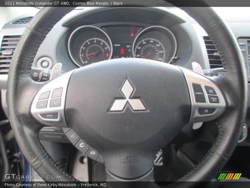 Cosmic Blue Metallic / Black 2011 Mitsubishi Outlander GT AWD