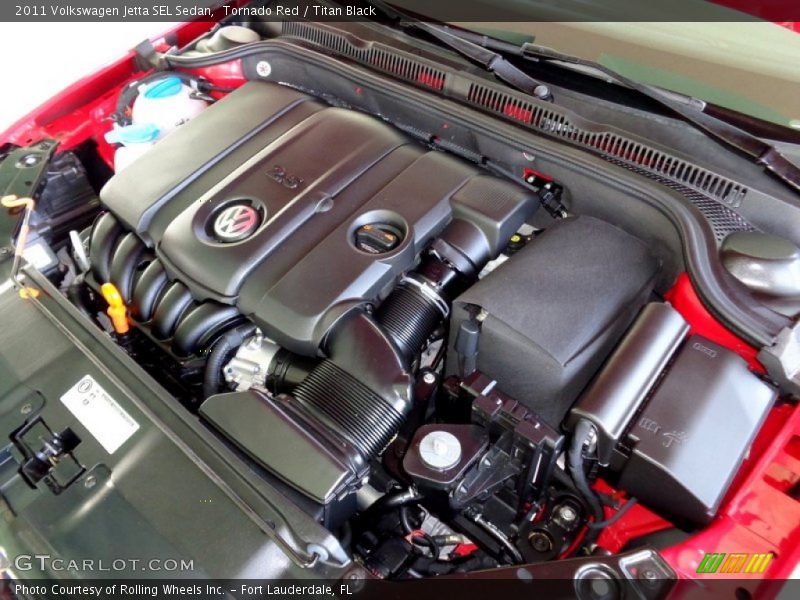 Tornado Red / Titan Black 2011 Volkswagen Jetta SEL Sedan