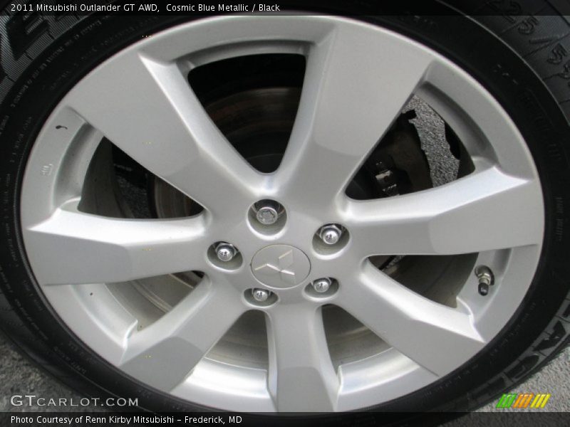 Cosmic Blue Metallic / Black 2011 Mitsubishi Outlander GT AWD