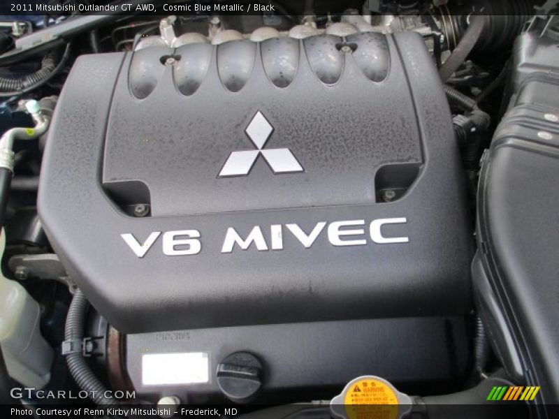 Cosmic Blue Metallic / Black 2011 Mitsubishi Outlander GT AWD