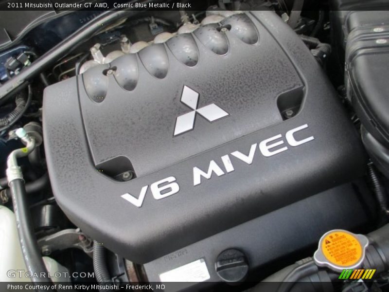 Cosmic Blue Metallic / Black 2011 Mitsubishi Outlander GT AWD