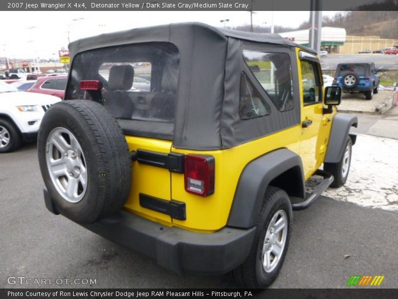 Detonator Yellow / Dark Slate Gray/Medium Slate Gray 2007 Jeep Wrangler X 4x4