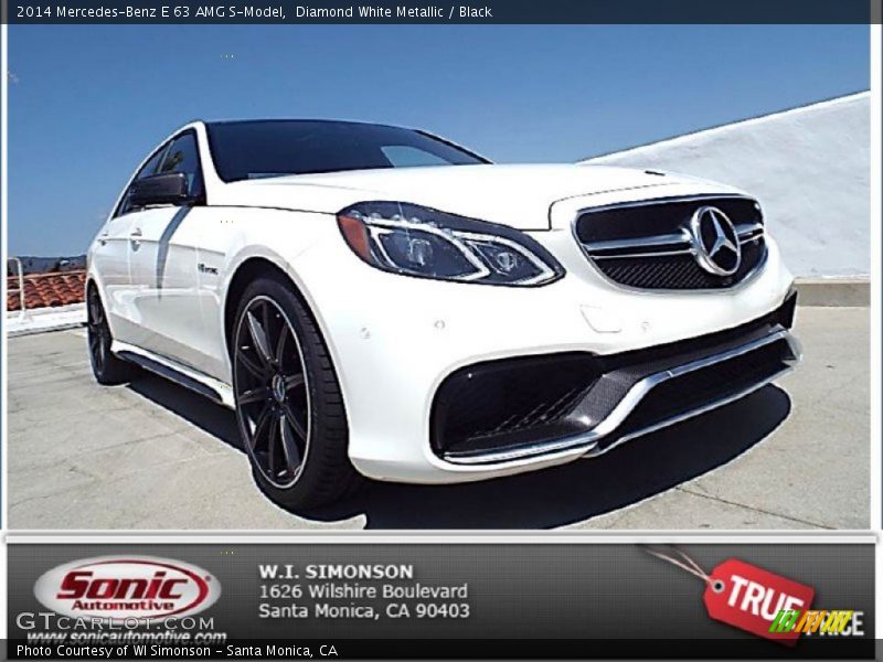 Diamond White Metallic / Black 2014 Mercedes-Benz E 63 AMG S-Model