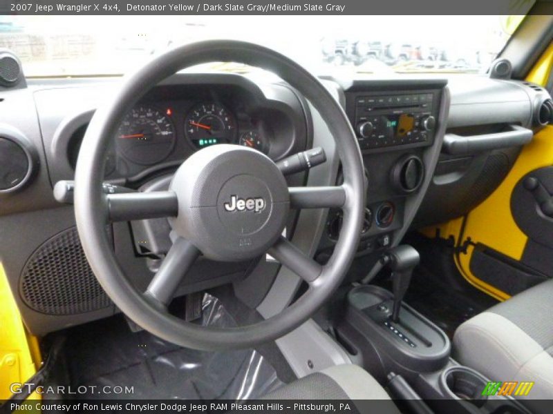 Detonator Yellow / Dark Slate Gray/Medium Slate Gray 2007 Jeep Wrangler X 4x4