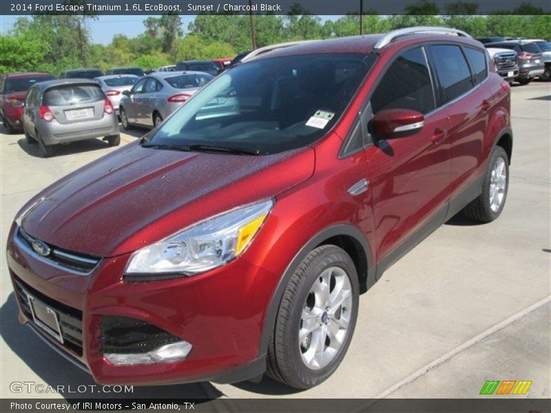 Sunset / Charcoal Black 2014 Ford Escape Titanium 1.6L EcoBoost