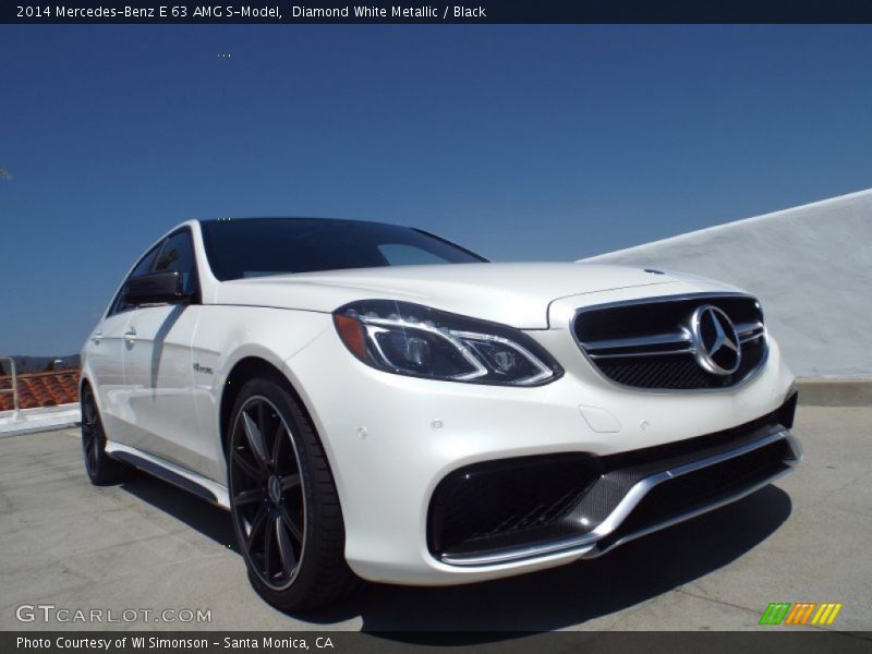 Diamond White Metallic / Black 2014 Mercedes-Benz E 63 AMG S-Model