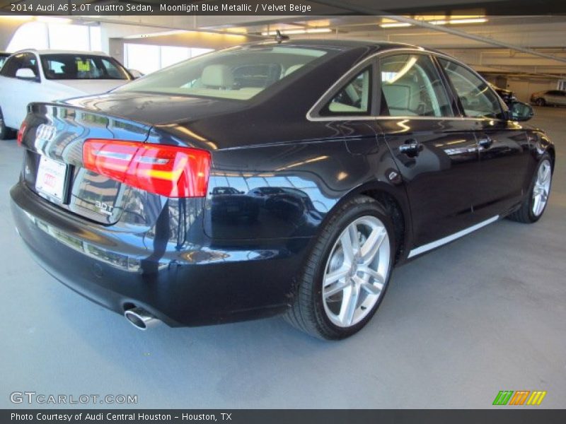 Moonlight Blue Metallic / Velvet Beige 2014 Audi A6 3.0T quattro Sedan