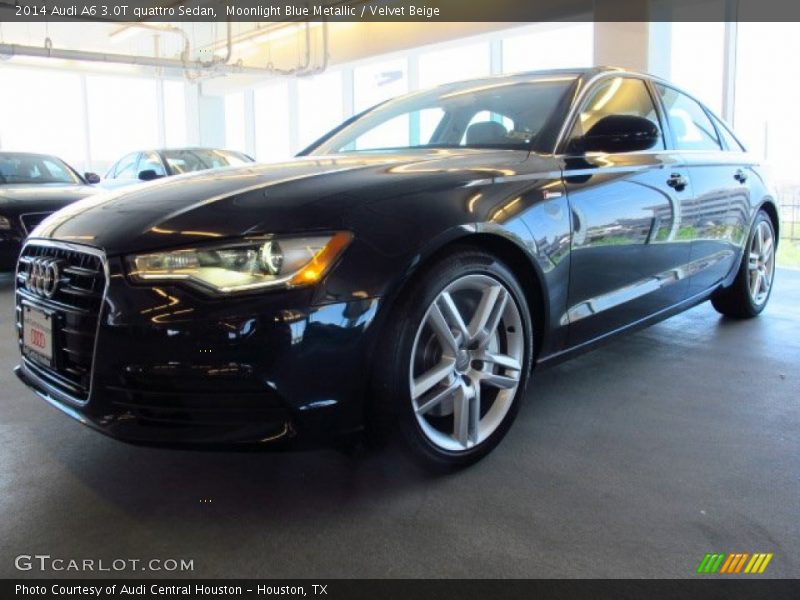 Moonlight Blue Metallic / Velvet Beige 2014 Audi A6 3.0T quattro Sedan