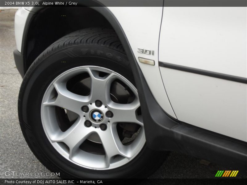 Alpine White / Grey 2004 BMW X5 3.0i