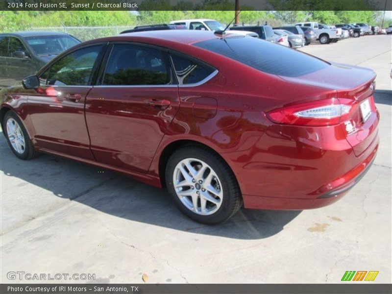 Sunset / Charcoal Black 2014 Ford Fusion SE
