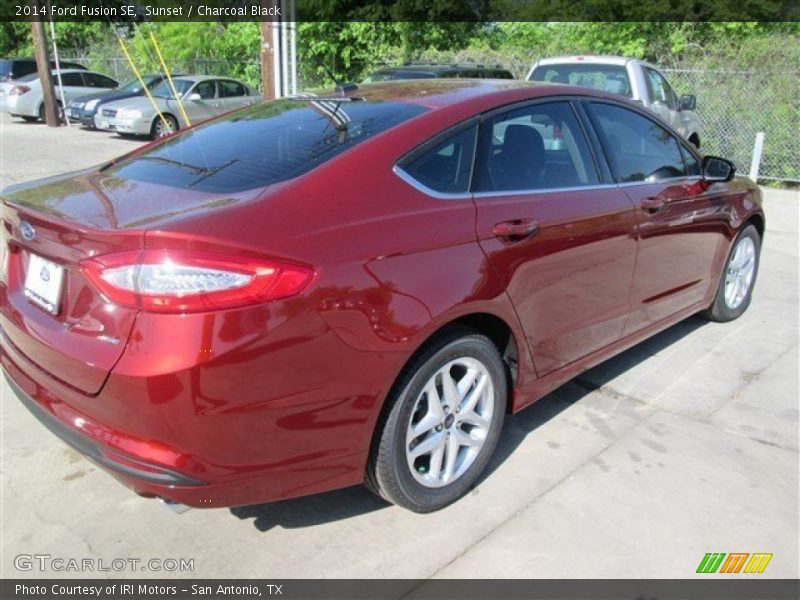 Sunset / Charcoal Black 2014 Ford Fusion SE