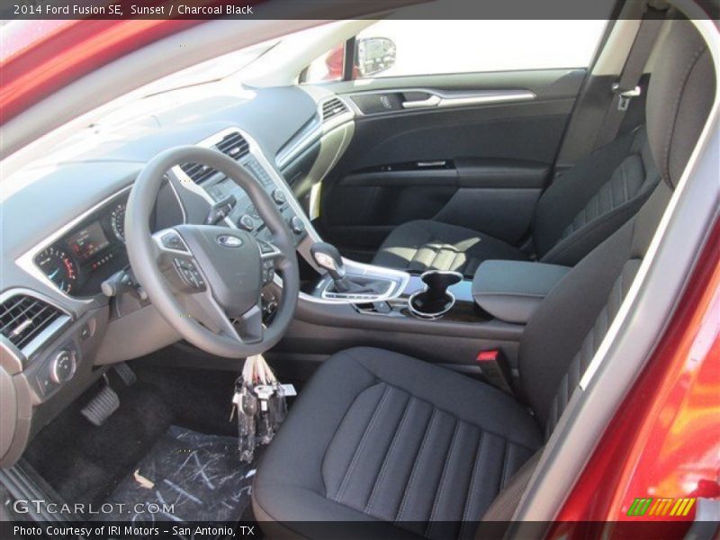 Sunset / Charcoal Black 2014 Ford Fusion SE