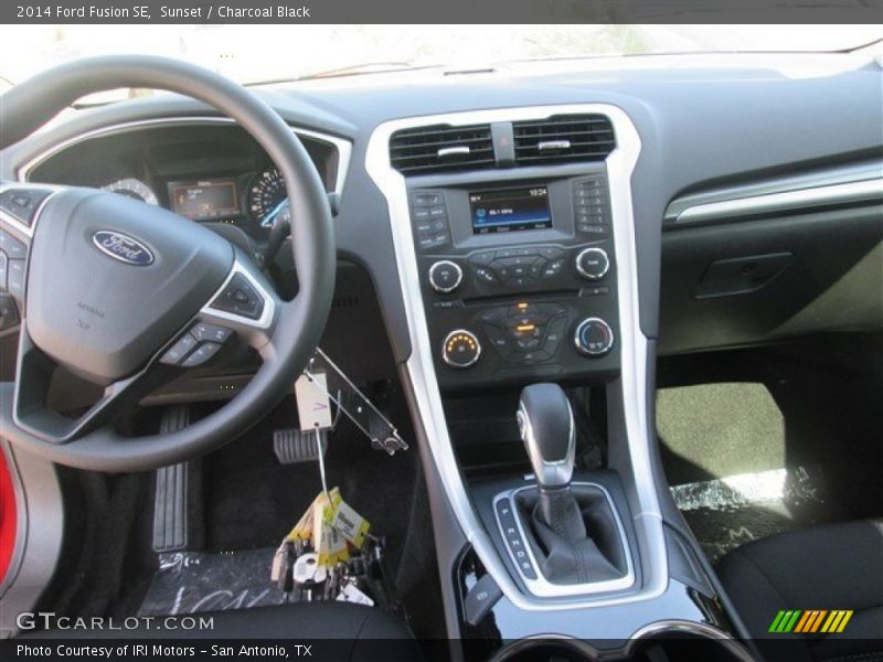 Sunset / Charcoal Black 2014 Ford Fusion SE