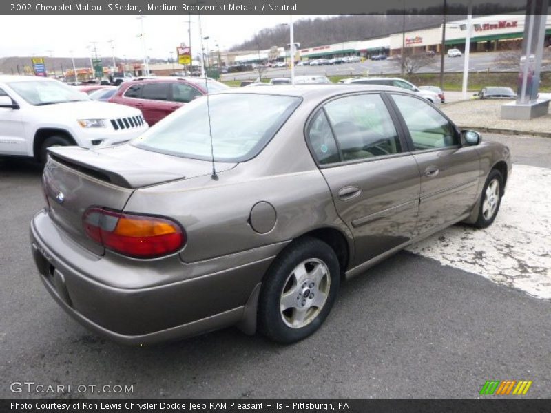Medium Bronzemist Metallic / Neutral 2002 Chevrolet Malibu LS Sedan