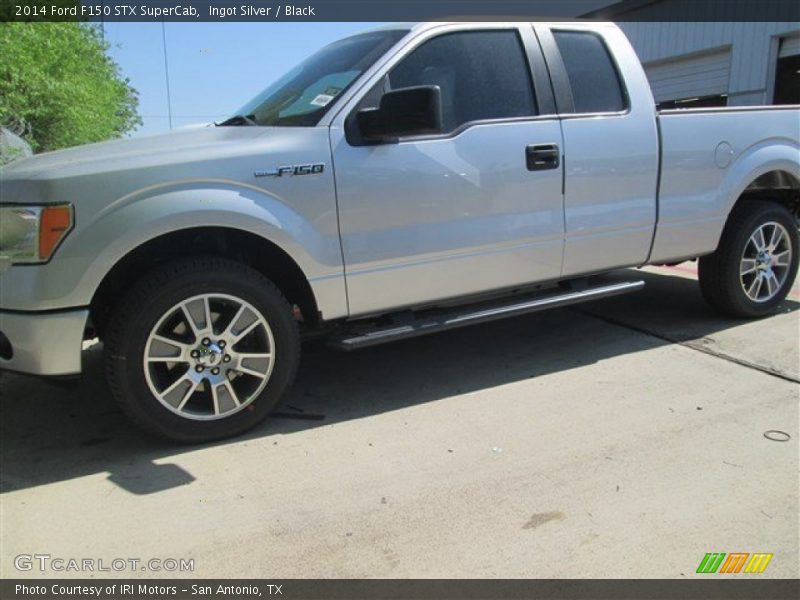 Ingot Silver / Black 2014 Ford F150 STX SuperCab