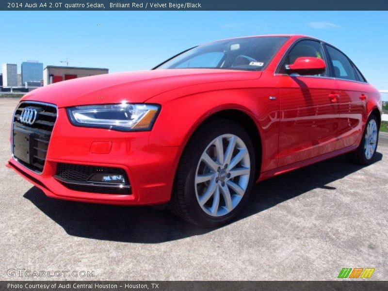 Brilliant Red / Velvet Beige/Black 2014 Audi A4 2.0T quattro Sedan