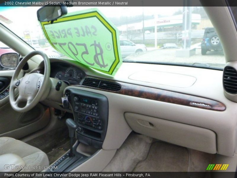 Medium Bronzemist Metallic / Neutral 2002 Chevrolet Malibu LS Sedan