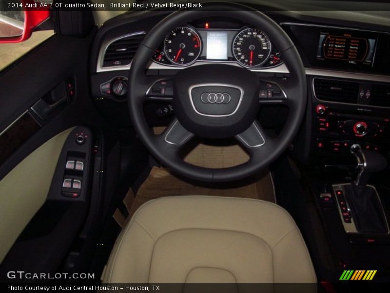 Brilliant Red / Velvet Beige/Black 2014 Audi A4 2.0T quattro Sedan