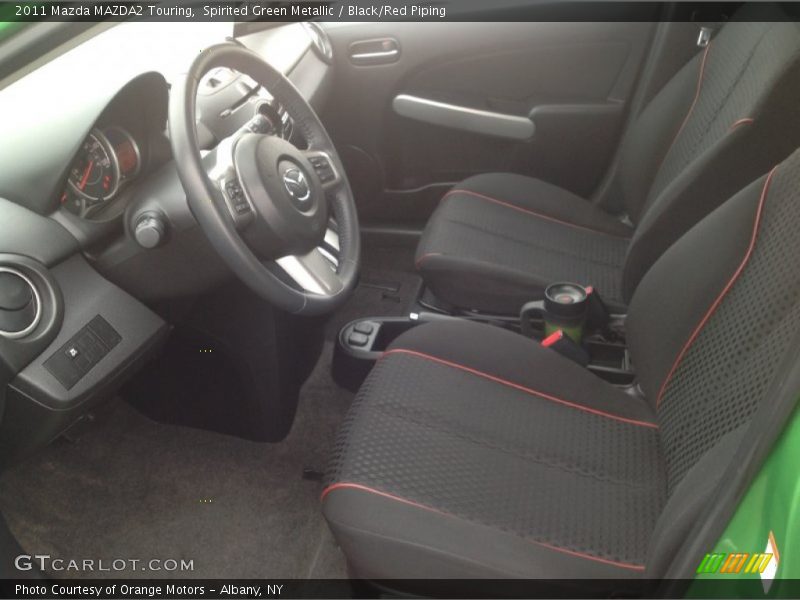 Spirited Green Metallic / Black/Red Piping 2011 Mazda MAZDA2 Touring