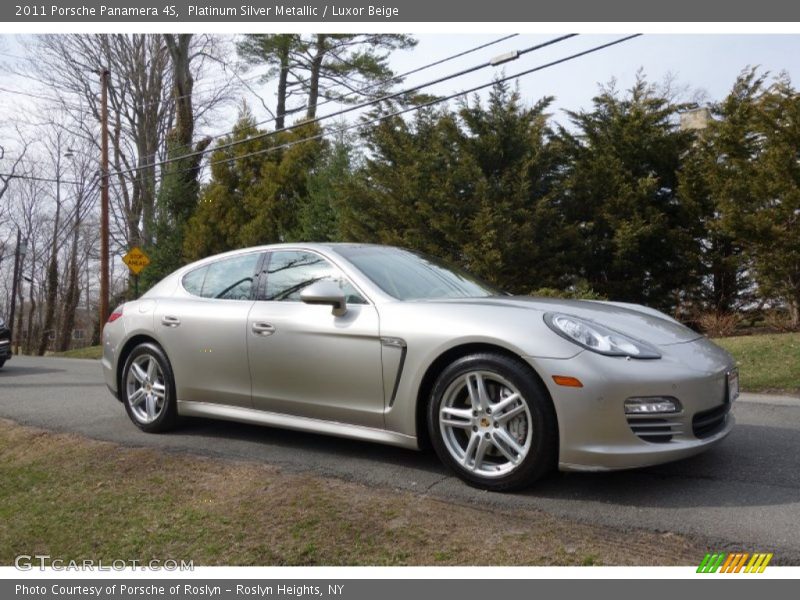 Platinum Silver Metallic / Luxor Beige 2011 Porsche Panamera 4S