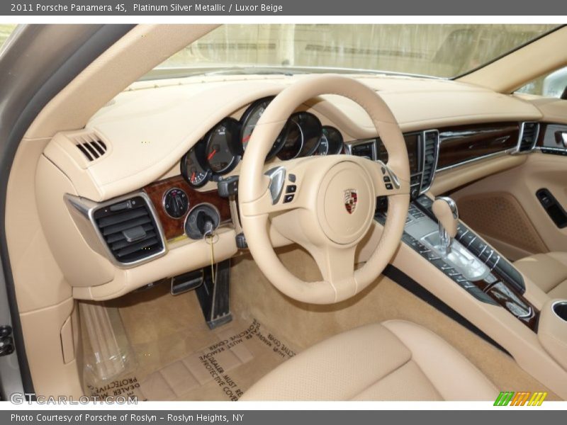 Platinum Silver Metallic / Luxor Beige 2011 Porsche Panamera 4S