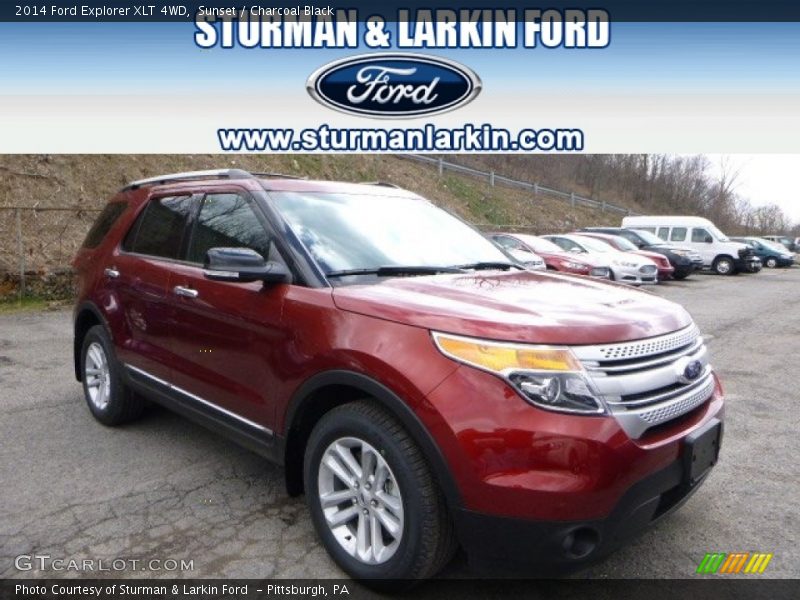 Sunset / Charcoal Black 2014 Ford Explorer XLT 4WD
